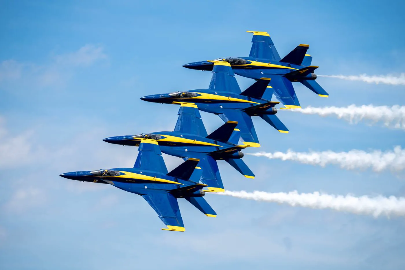 Blue Angels four-jet echelon formation
