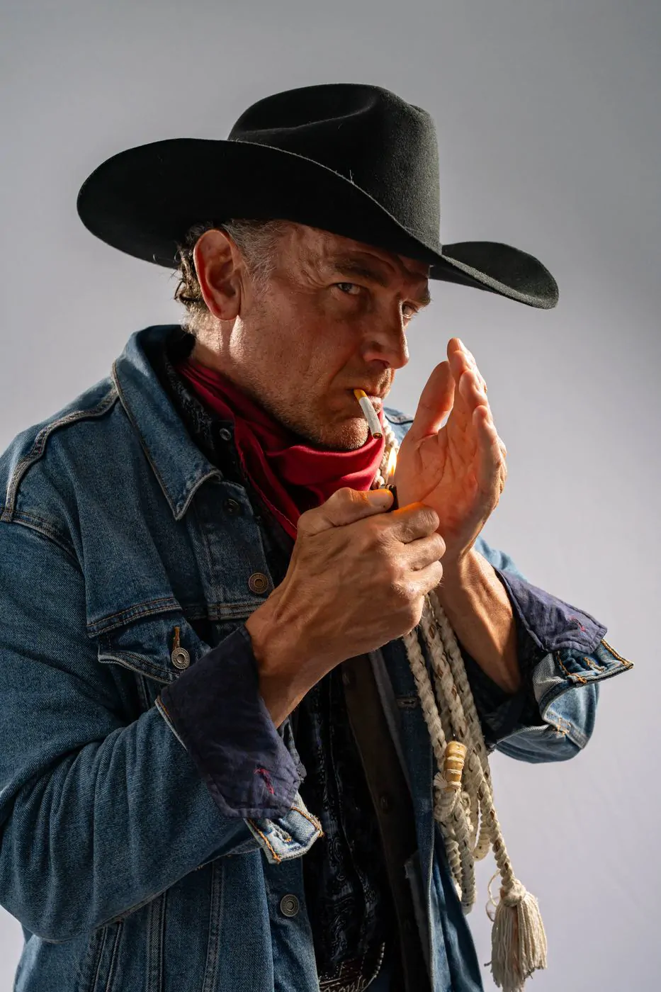Character studio portrait, western styling